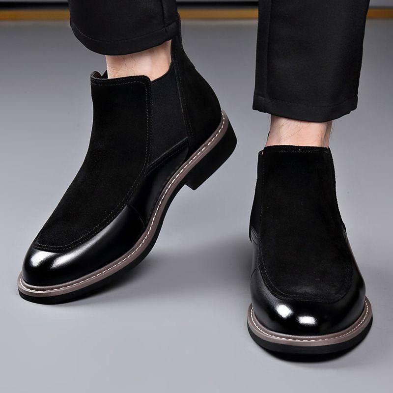 Men's Suede Polished Ankle Boots