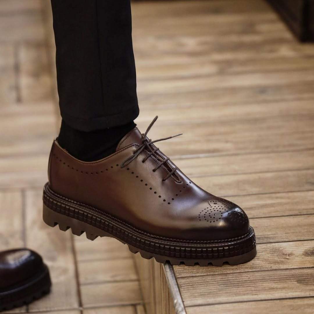 Genuine Leather Brogues Men's Trendy Shoes
