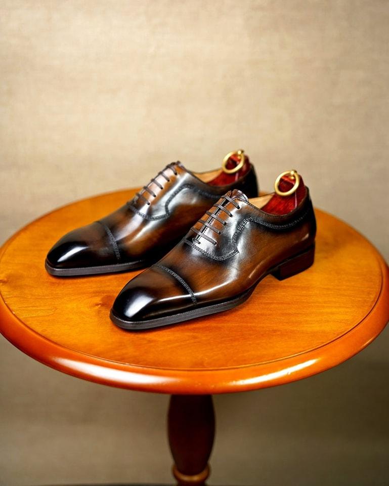 Men's Oxford Handmade Polished Dress Shoes