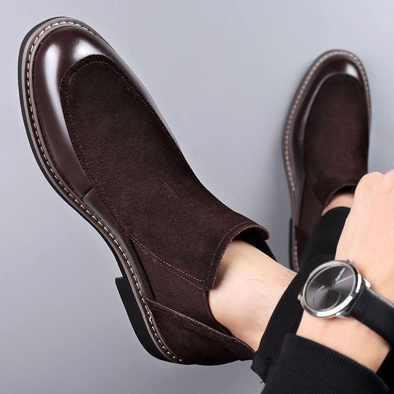 Men's Suede Polished Ankle Boots