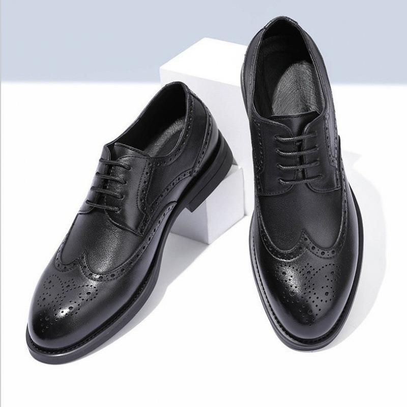 Men's Brogue Engraved Leather Shoes