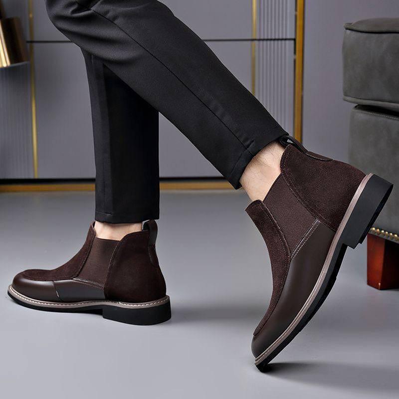 Men's Suede Polished Ankle Boots
