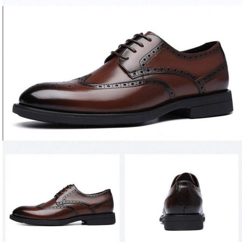 Men's Brogue Engraved Leather Shoes