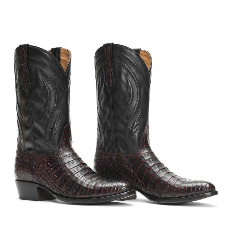 Men's Textured Detailed Caiman Boots