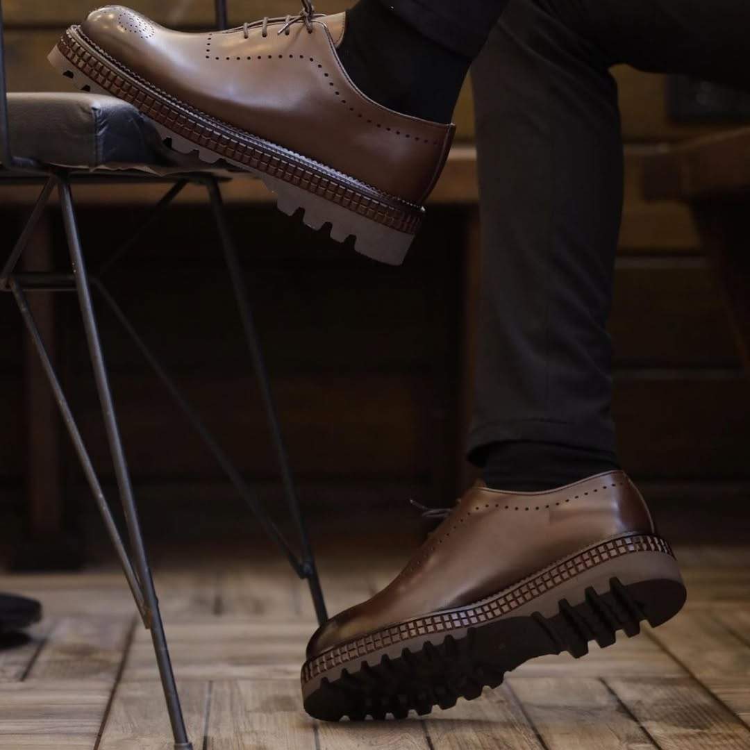 Genuine Leather Brogues Men's Trendy Shoes