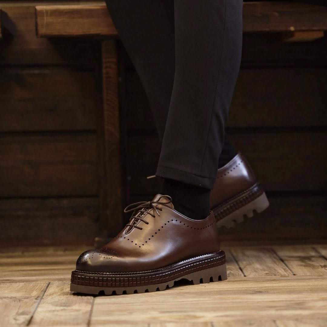 Genuine Leather Brogues Men's Trendy Shoes