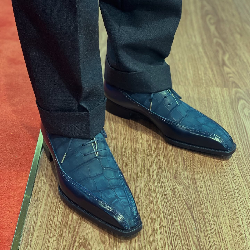 Crocodile Leather Formal Men's Dress Shoes