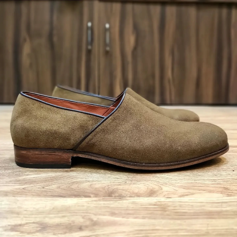 Handmade Men's Suede Loafers