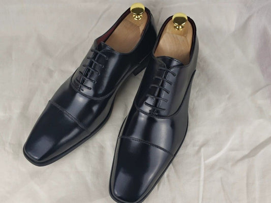 Men's Genuine Black Leather Shoes