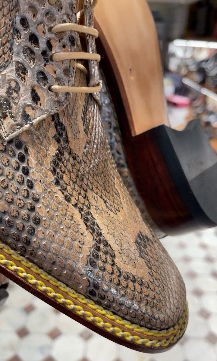 Python Leather Handmade Men's Shoes