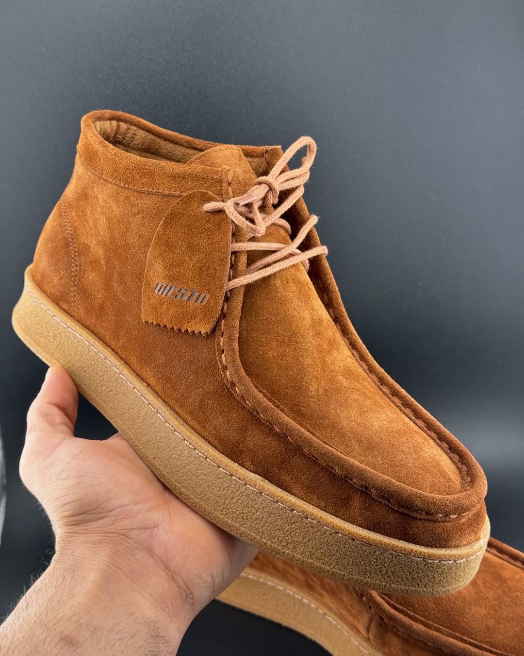 Brown Handmade Lace-up Casual Shoes