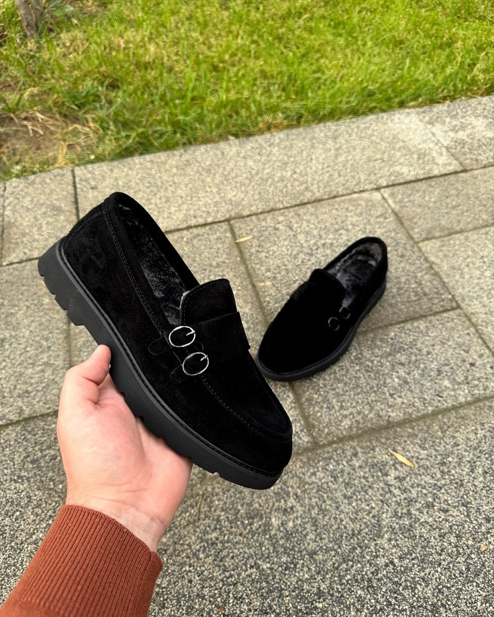Black Suede Loafers