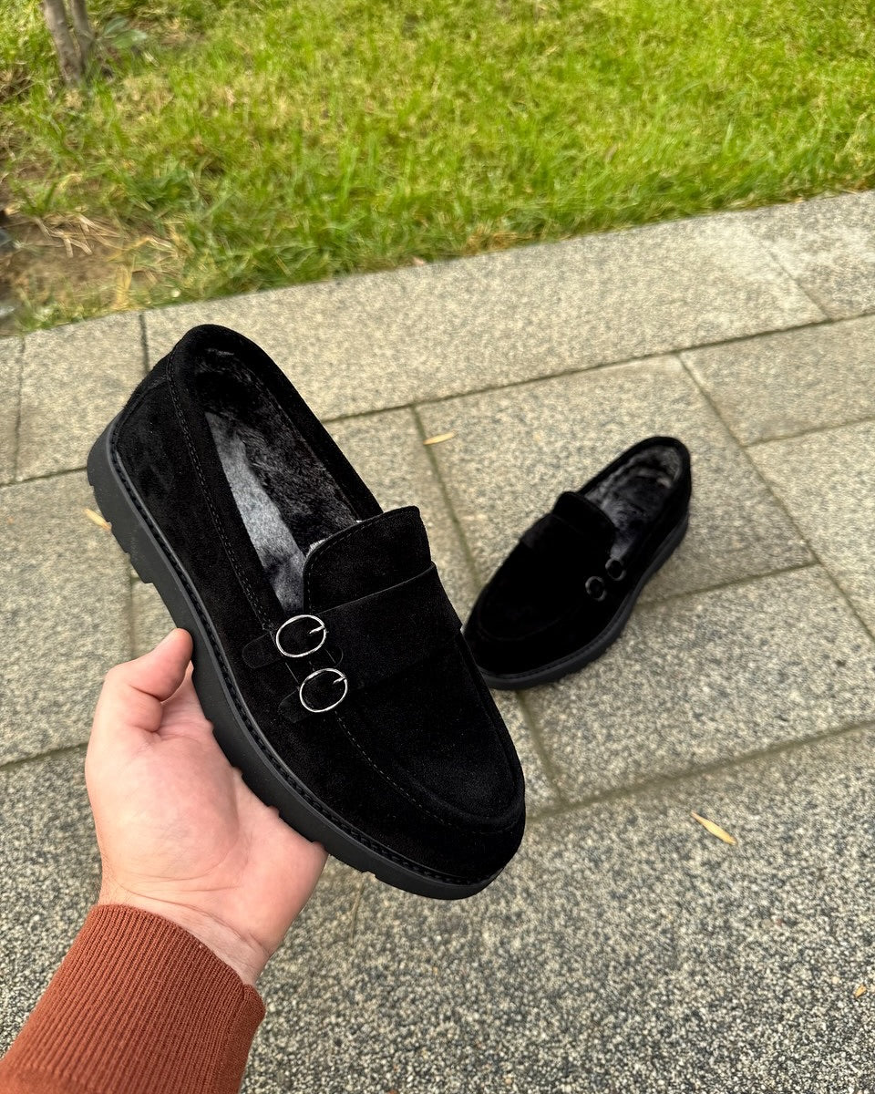 Black Suede Loafers