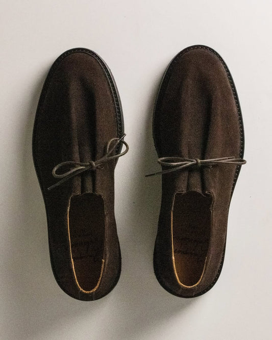 Suede Lace-up Loafers