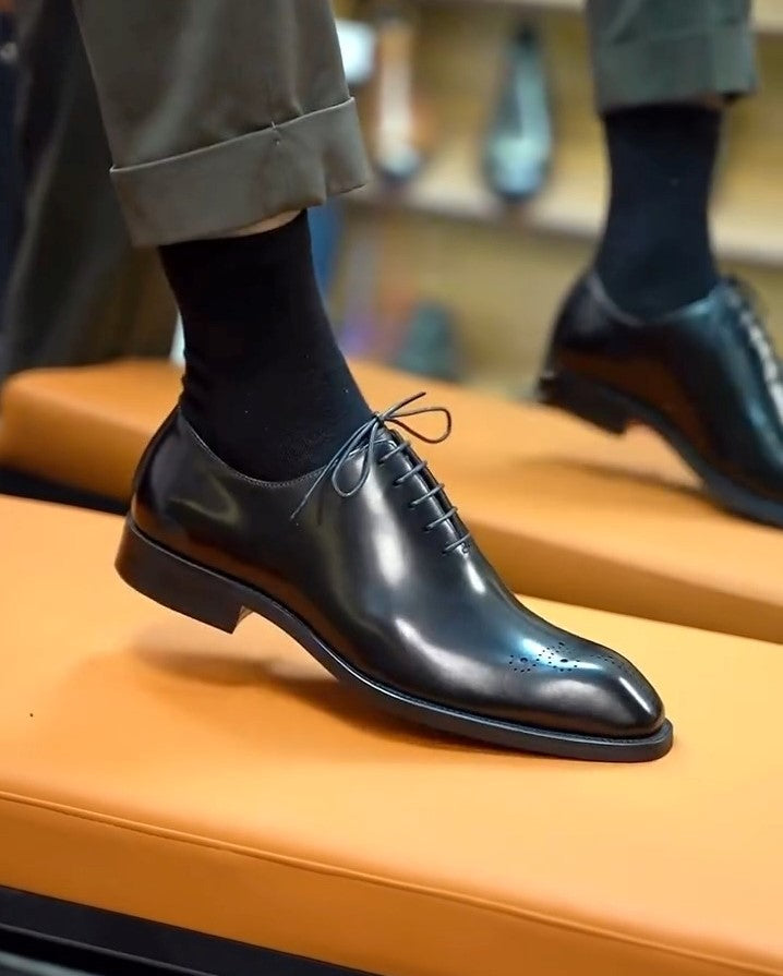 Classic Black/Brown Men's Derby Shoes
