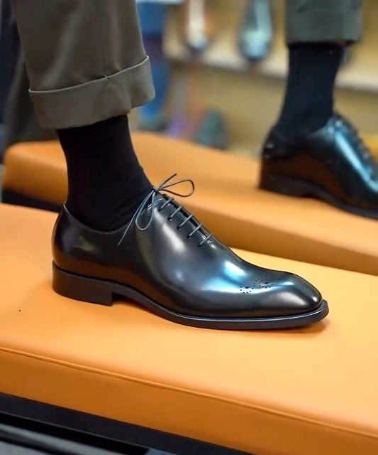 Classic Black/Brown Men's Derby Shoes