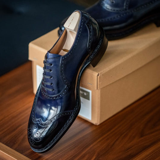 Genuine Cowhide Handmade Men's Oxford Shoes