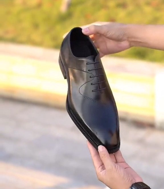 Men's Genuine Leather Black Classic Oxford Shoes