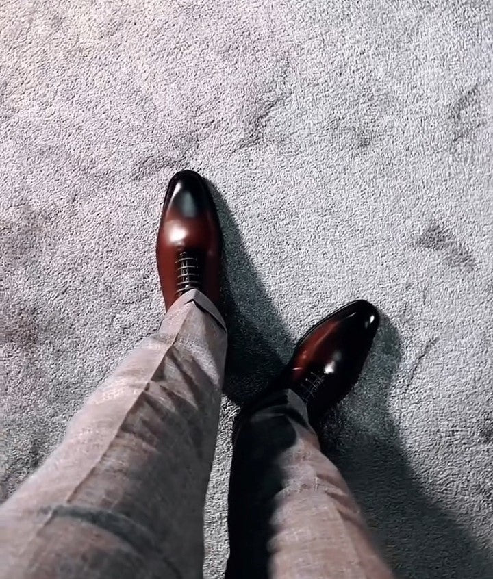 Genuine Leather Dark Brown Oxford Shoes
