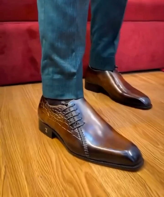 Men's Brown Calf-Skin Leather Shoes
