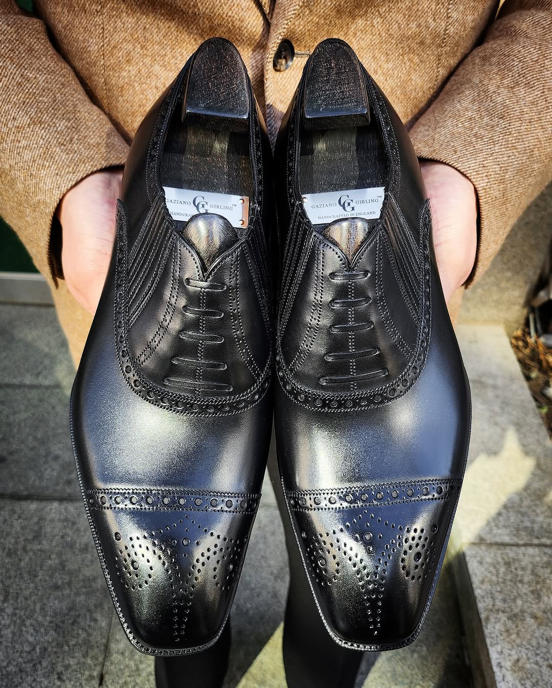 Men's Black Calfskin Oxford Shoes