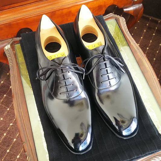Classic Black Men's Handmade Oxford Shoes