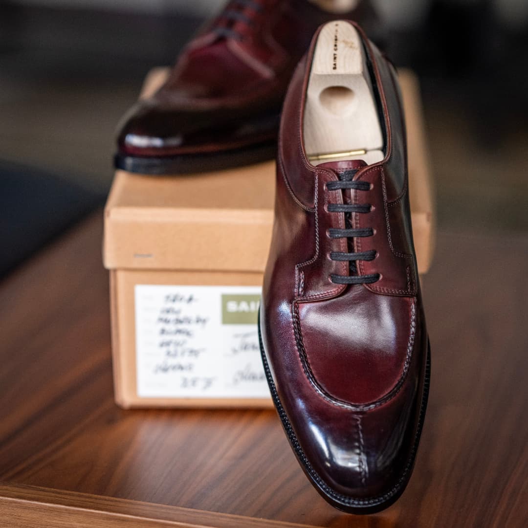 Genuine Leather Men's Handmade Derby Shoes