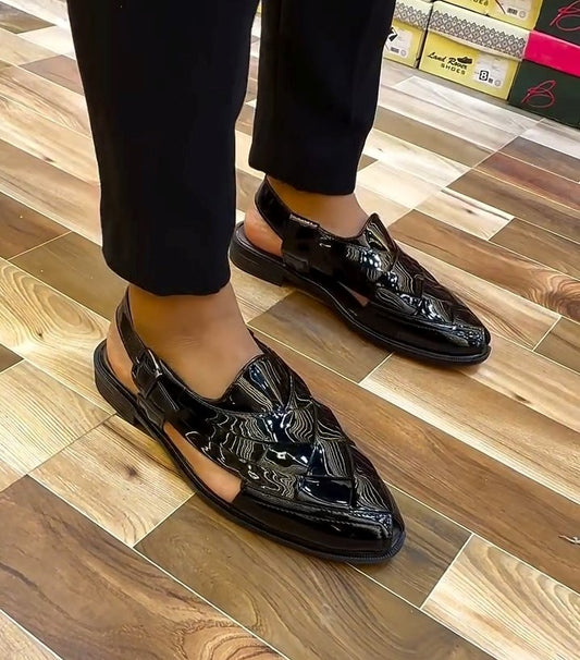 Men's Leather Buckle Sandals