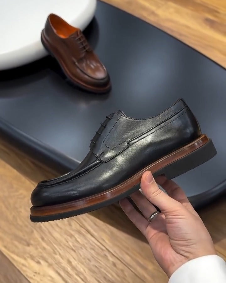 Black Leather Casual Shoes