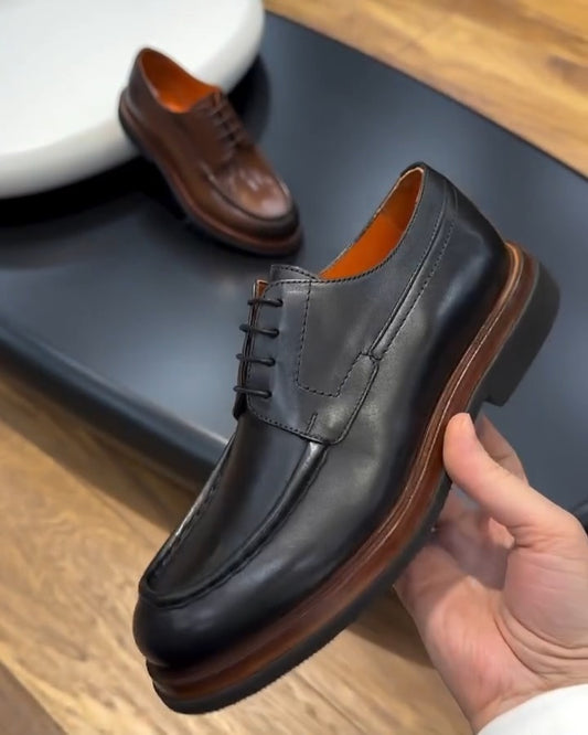 Black Leather Casual Shoes