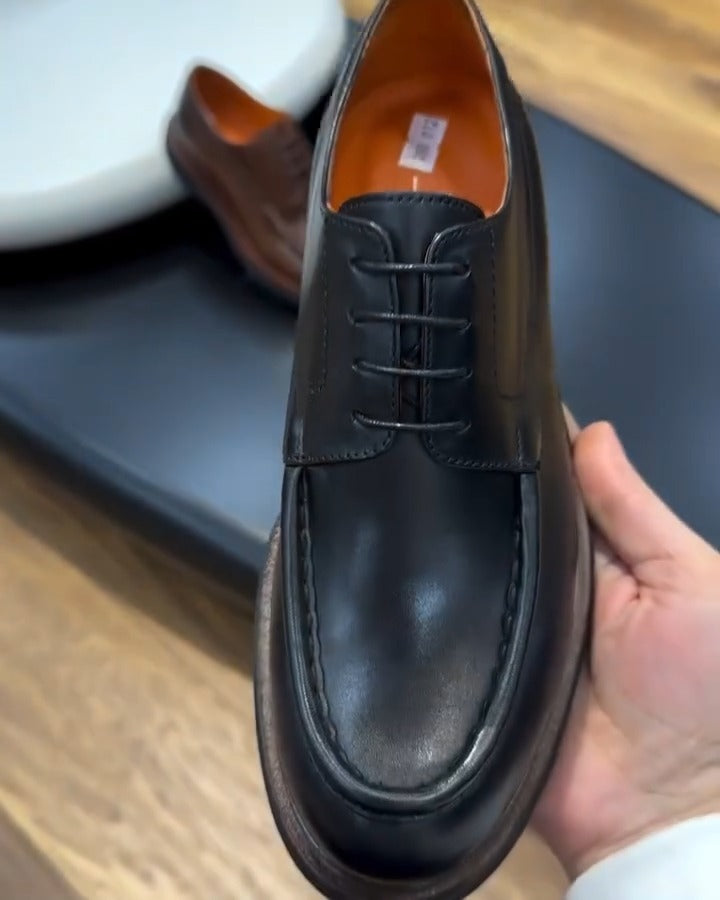 Black Leather Casual Shoes