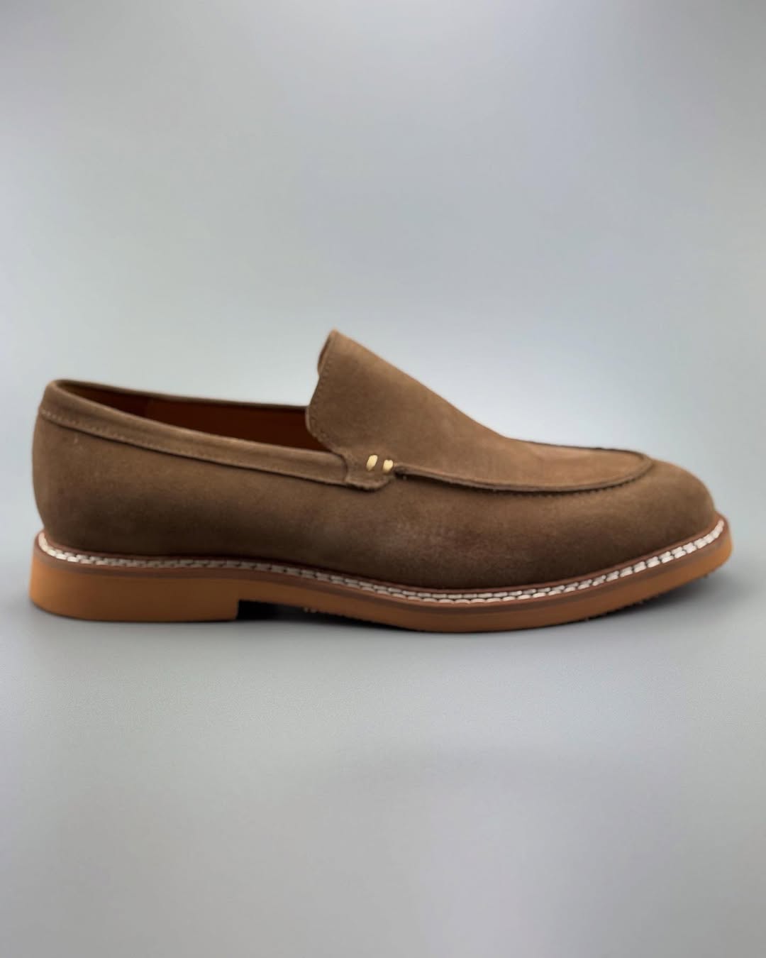 Men's Brown Suede Loafers