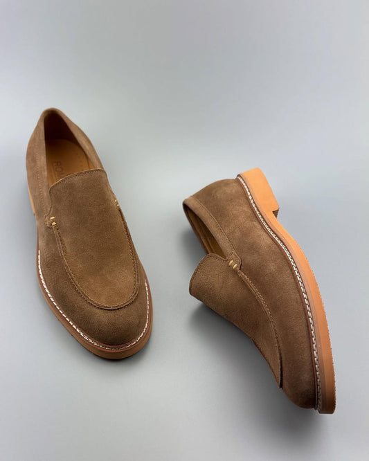 Men's Brown Suede Loafers