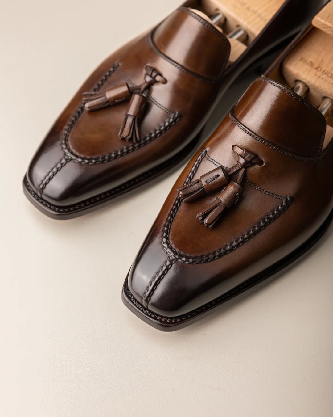 Men's Handmade Brown Tassel Loafers