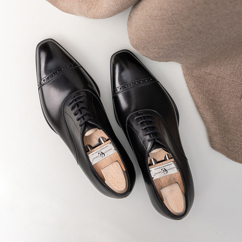 Men's Handmade Black Oxford