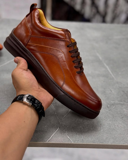 Men's Solid Color Leather Casual Shoes