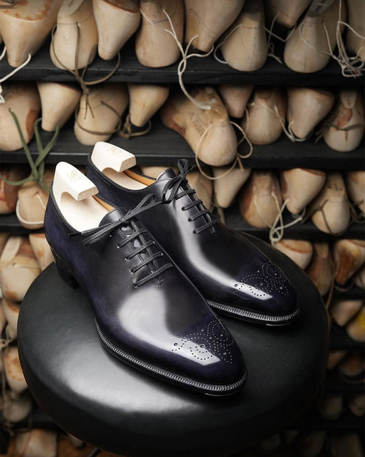 Men's Handmade Genuine Leather Black Oxford