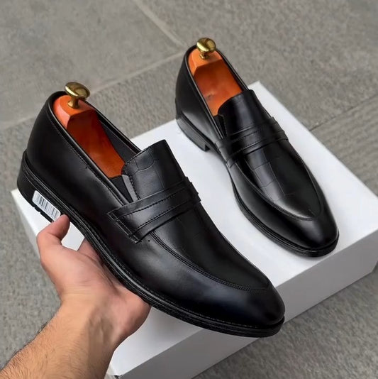 Black Boat Shape Casual Shoes
