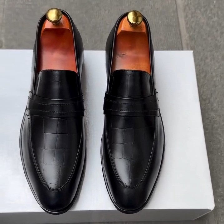 Black Boat Shape Casual Shoes