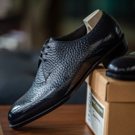 Genuine Leather Men's Handmade Derby Shoes