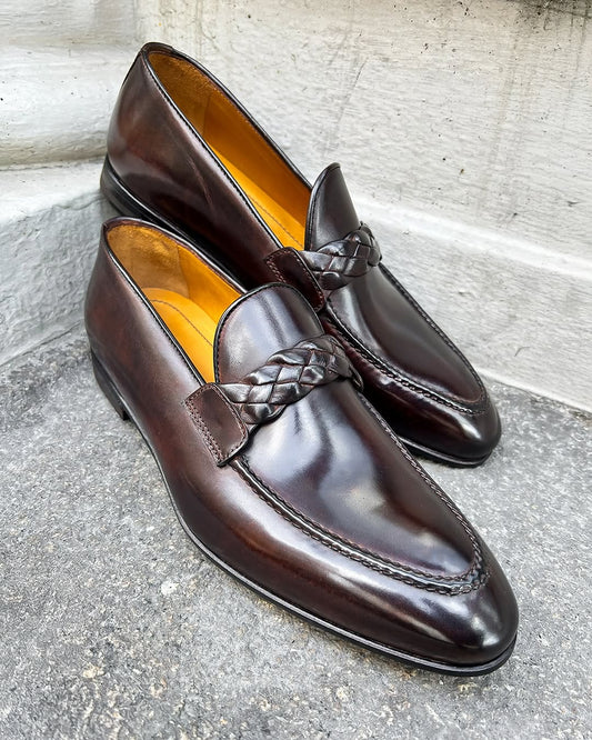 Mens Brown Leather Loafers