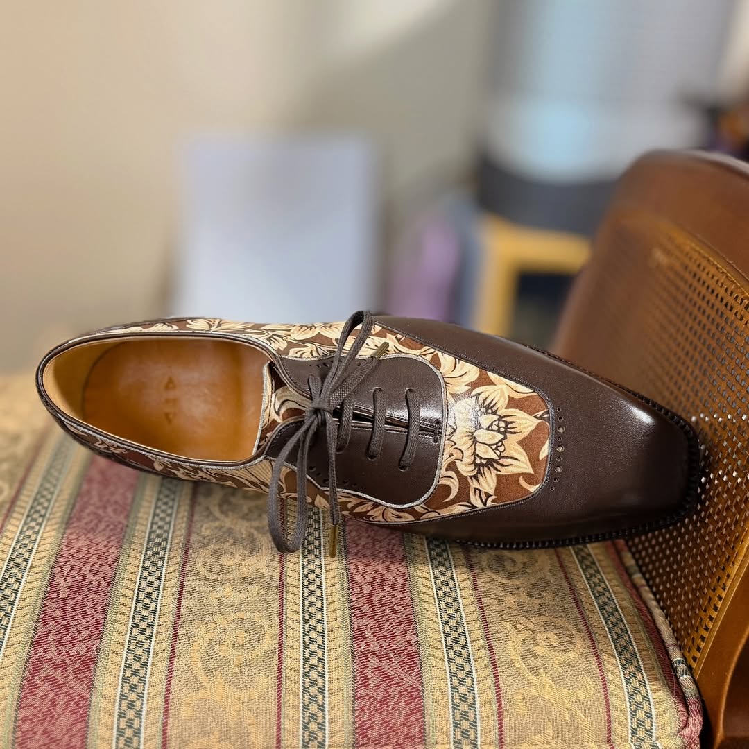 Men's Calfskin Hand-dyed Leather Shoes