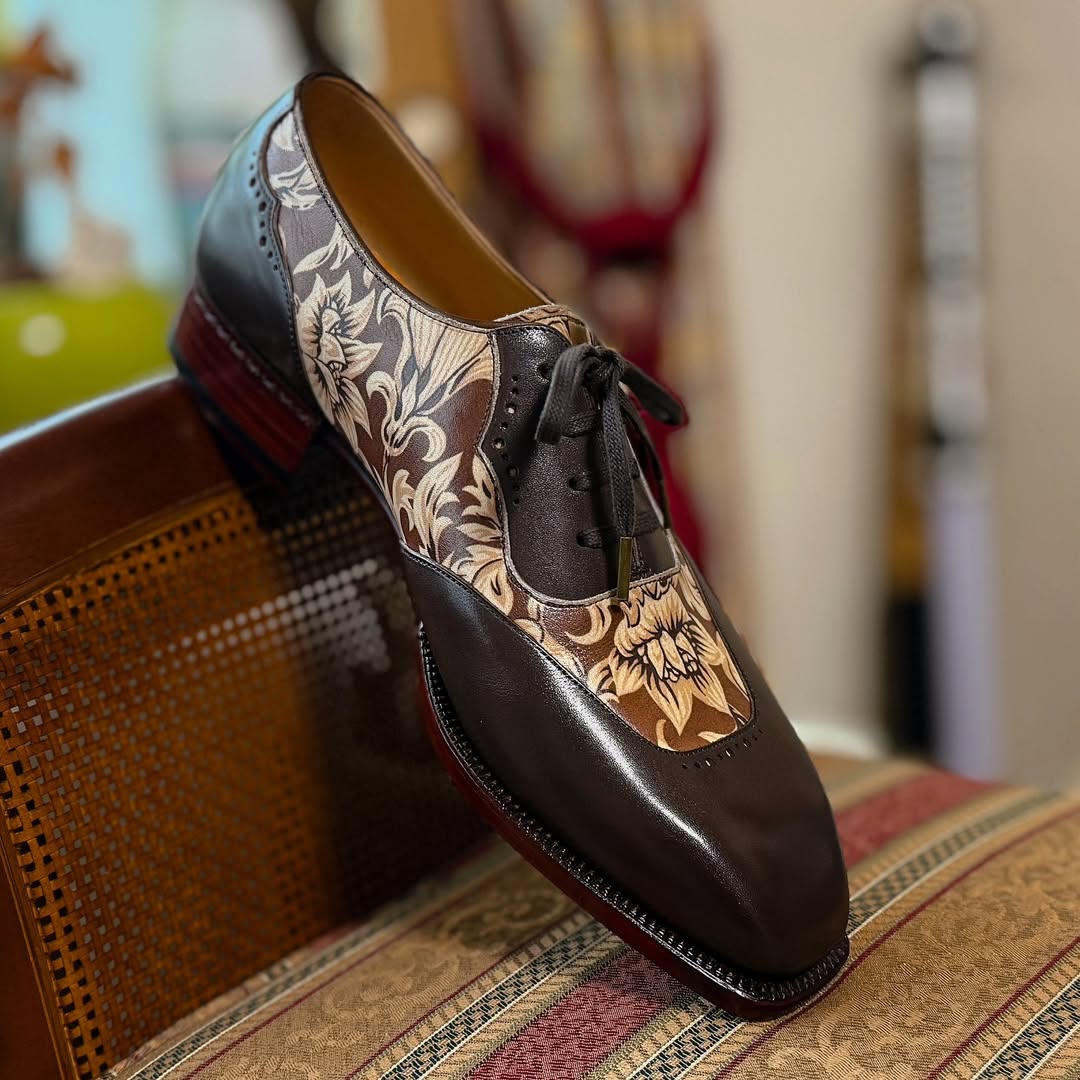 Men's Calfskin Hand-dyed Leather Shoes