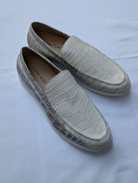 Men's Crocodile Leather Casual Loafers