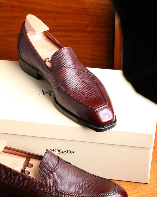 Butterfly Loafer Burgundy Calfskin Shoes