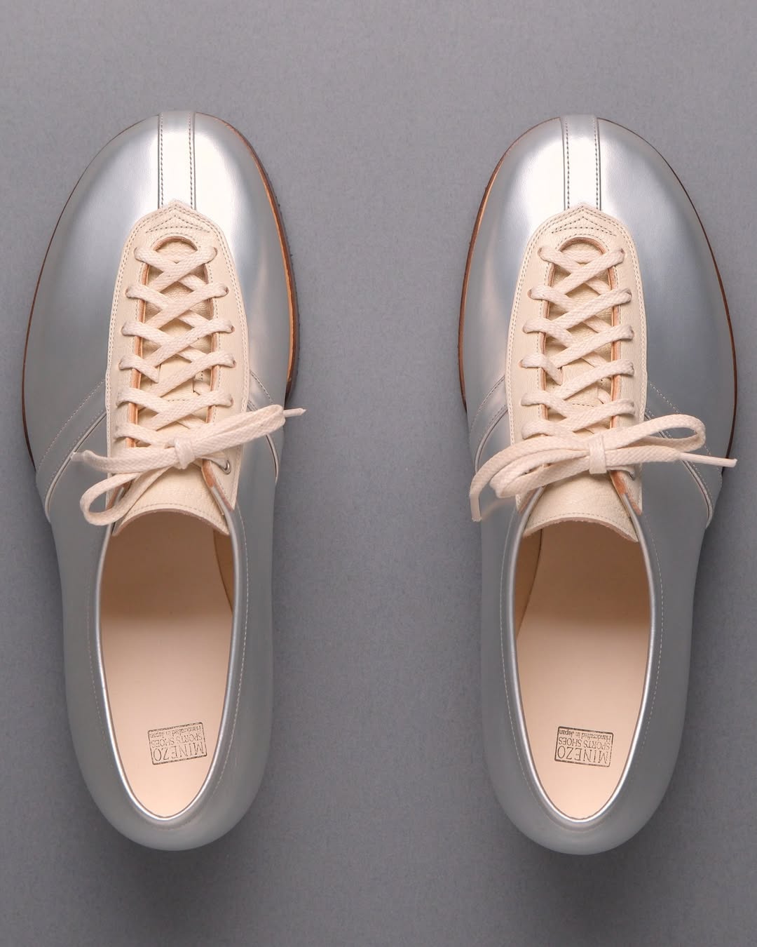 Men's Handmade Silver&White Goat Shoes