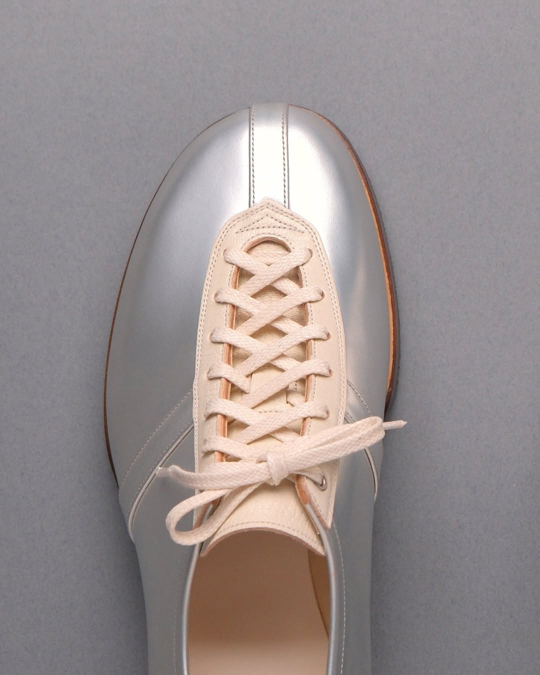 Men's Handmade Silver&White Goat Shoes