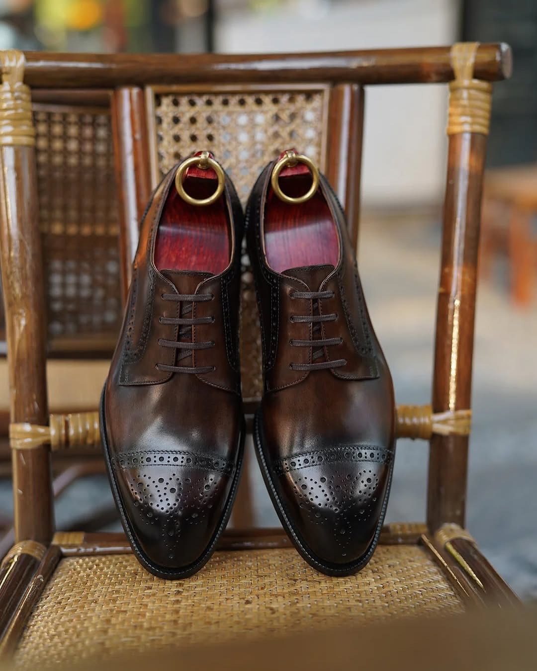 Cap-Toe Leather Derby Shoes