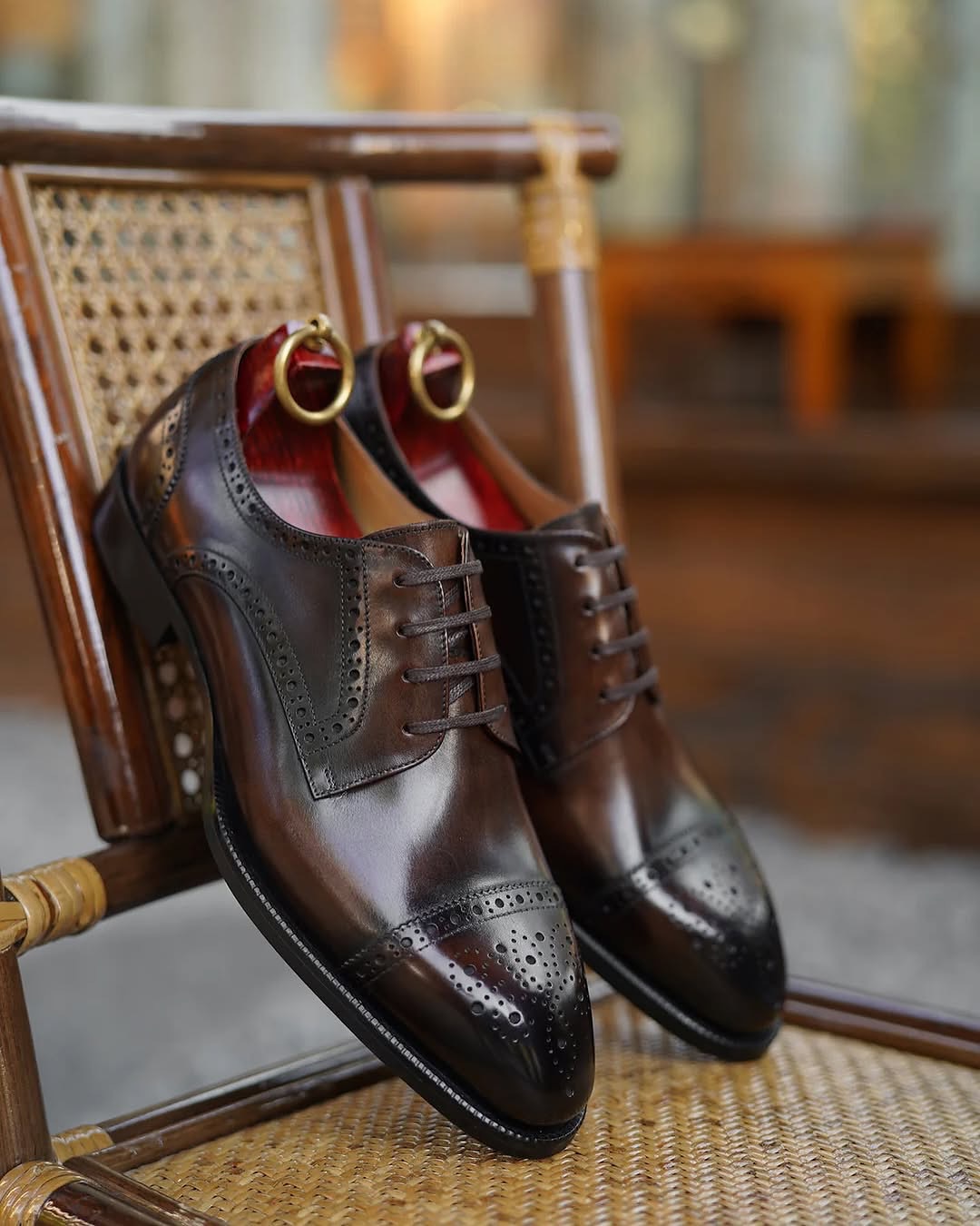 Cap-Toe Leather Derby Shoes