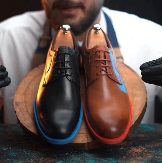 Men's Handmade Leather Derby Shoes